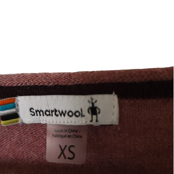 Smartwool Pink Burgundy Colorblock sweater, Wool blend - Picture 4 of 10